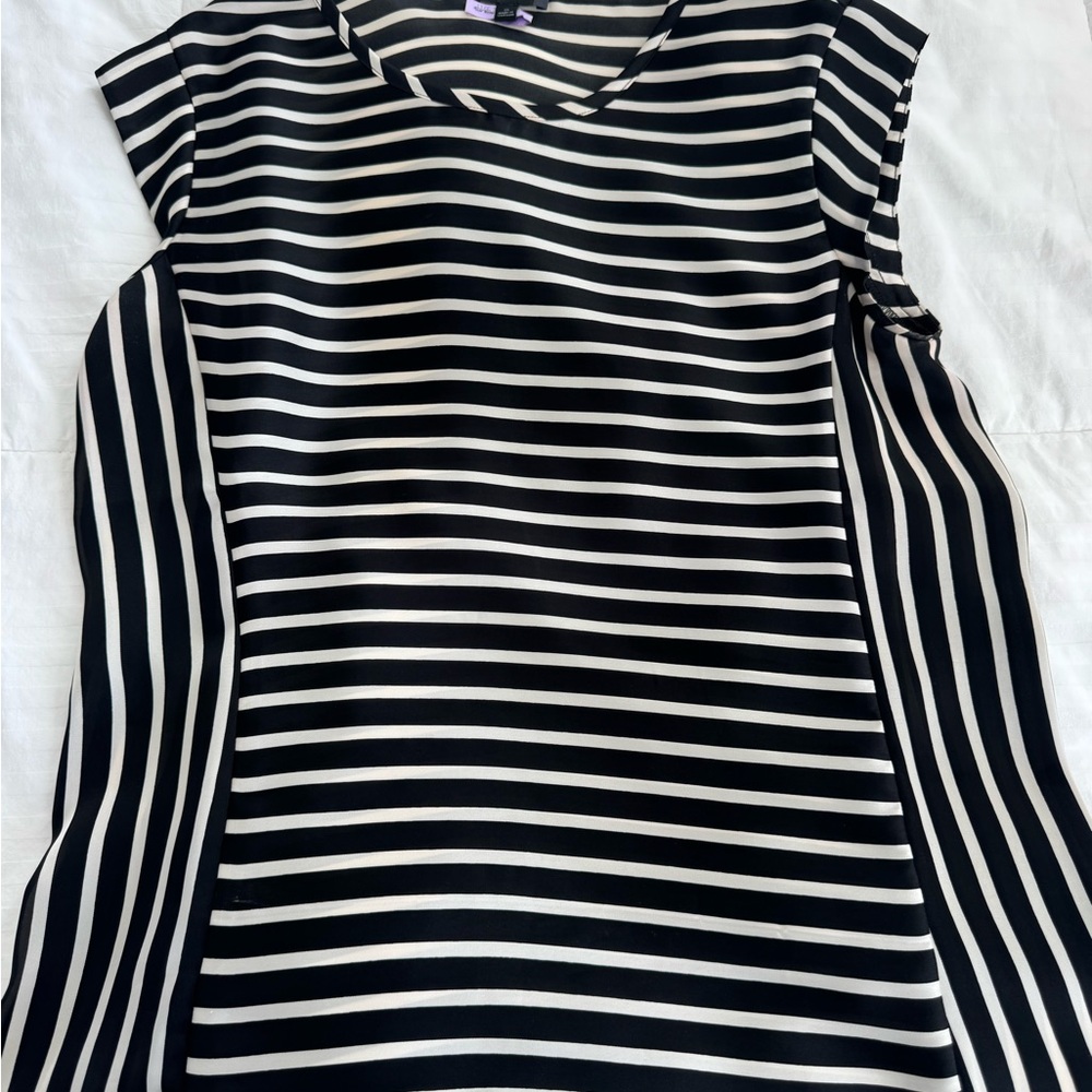 The Limited Black and White Striped Blouse